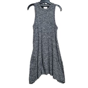 Anthropologie Maeve Emerson Gray Knit Round Neck Sleeveless Swing Dress Size XS